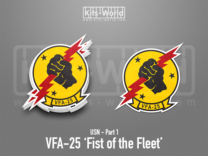 Kitsworld SAV Sticker - US Navy - VFA-25 Fist of the Fleet Approx height: 100 mm 